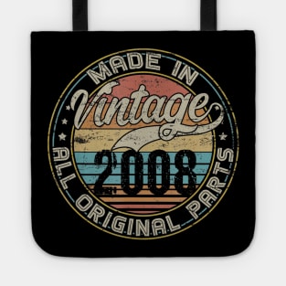 Classic 12th Birthday Gift For Men Women Vintage 2008 Tote