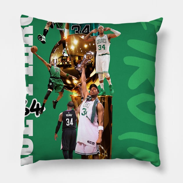 Paul Pierce Moments Collection Color Pillow by CELTICFAN34