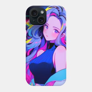 Gorgeous Retro Disco Cyber Anime Girl Phone Case