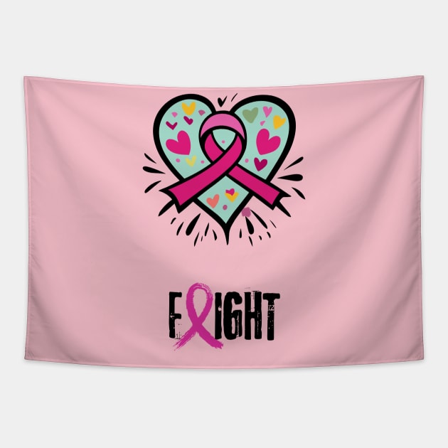 breast cancer fighting Tapestry by vaporgraphic