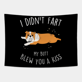 English Bulldog Blew You a Kiss Dog Tapestry