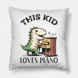 T-Rex playing piano Pillow