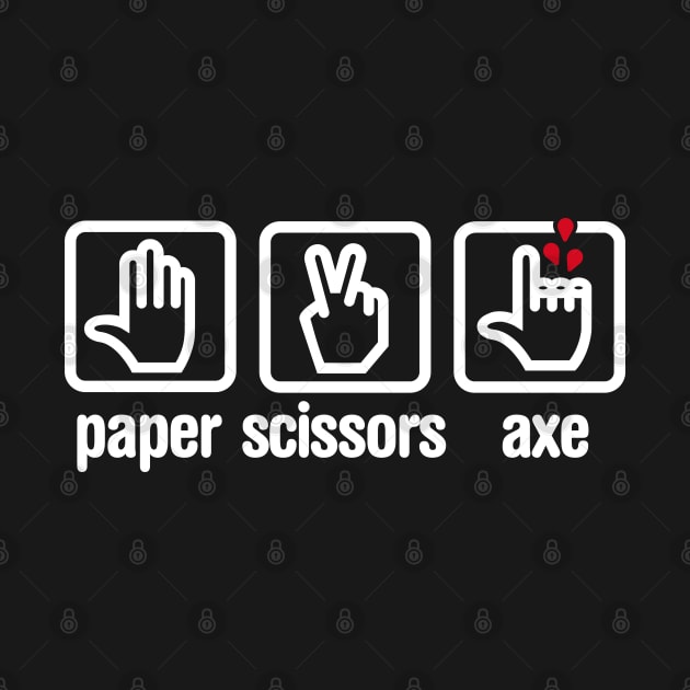 Paper - Scissors - axe - lumberjack- Rock by LaundryFactory