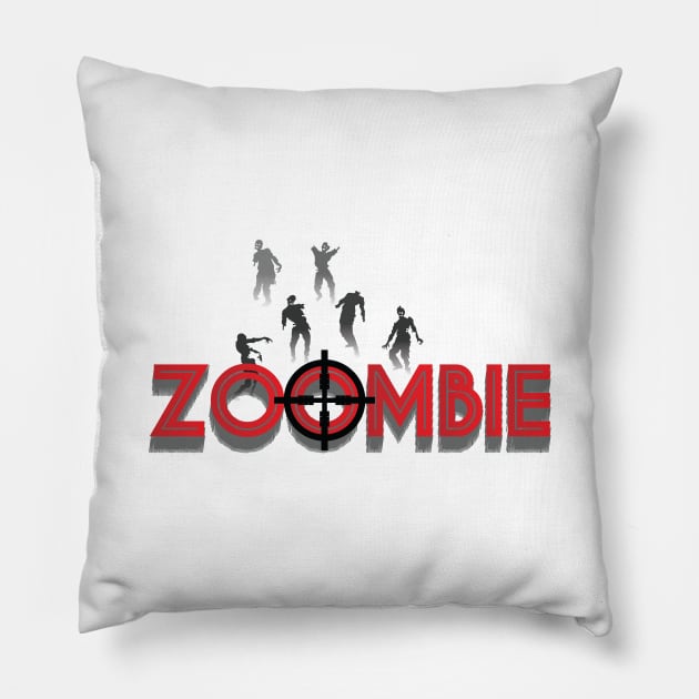 zombie sniper Pillow by iuz