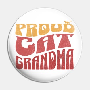 Proud Cat Grandma Vintage Design Gift Pin