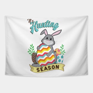 Easter Egg Hunting Cute Easter Rabbit Tapestry