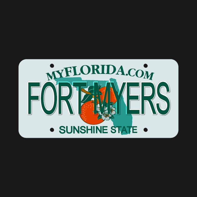 Fort Myers Florida License Plate by Mel's Designs