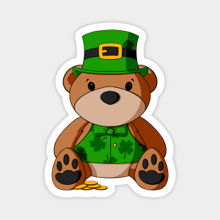 St. Patrick's Day Vest Teddy Bear Magnet