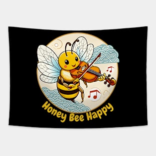 Violin bee Tapestry