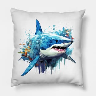 Shark Fish Ocean World Wildlife Wonder Abstract Pillow