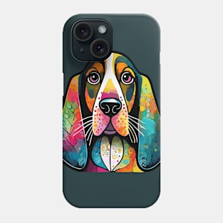 Colorful Basset Hound Phone Case