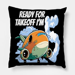 Ready for Takeoff I'm 5 - 5nd Birthday Boy Airplane Theme Pillow