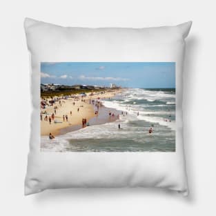 Tourist At Kure Beach Pillow