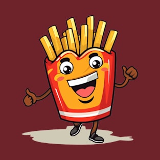 kawaii french fries T-Shirt cute potatofood T-Shirt