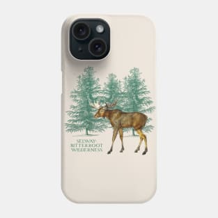 Selway-Bitterroot Wilderness Moose Trees Montana Outdoors Souvenir Phone Case