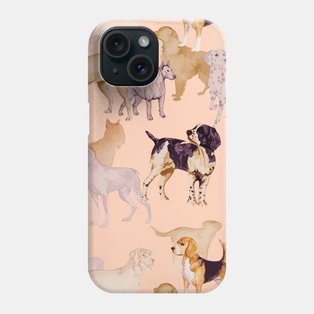 Dog and Pastel Color Phone Case by giantplayful