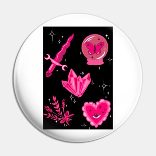 Pink collage Pin