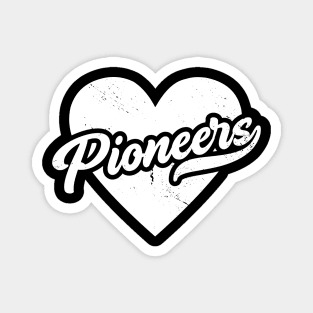 Vintage Pioneers School Spirit // High School Football Mascot // Go Pioneers Magnet