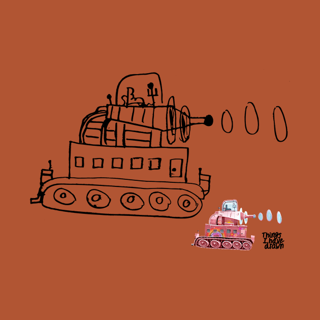 Bubble Machine Tank / Black Outline by Things I Have Drawn