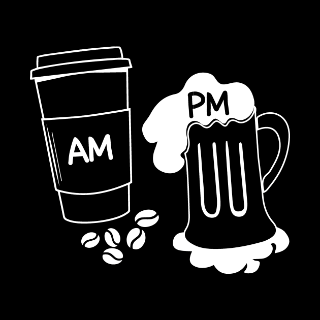 AM PM Coffee Wine Lover by Teewyld