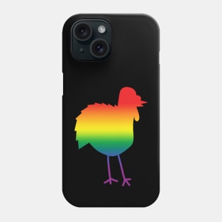 Rainbow Gradient Silhouette Thanksgiving Turkey Phone Case