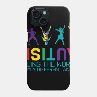 Funny Autism Awareness Seeing The World From Different Angles Phone Case