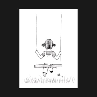 Child on Swing Ink T-Shirt