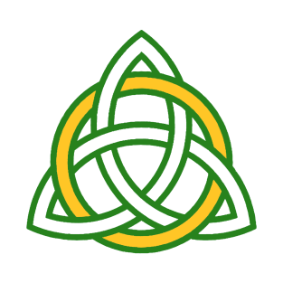 Irish Green Triquetra with Gold Ring T-Shirt