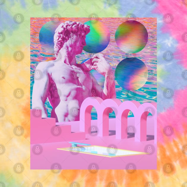 Vaporwave Statue Pink Aesthetic by Souls.Print