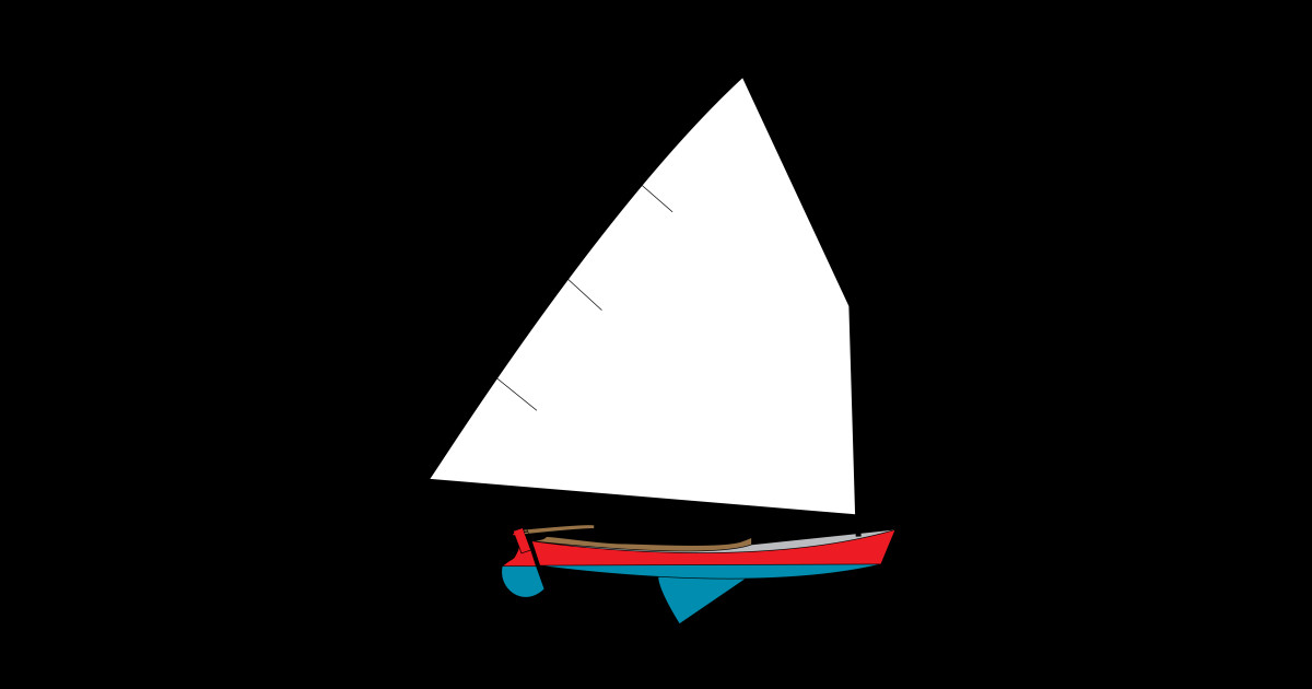 Cotuit Skiff Sailboat Red Cotuit Skiff Sailboat Long Sleeve T