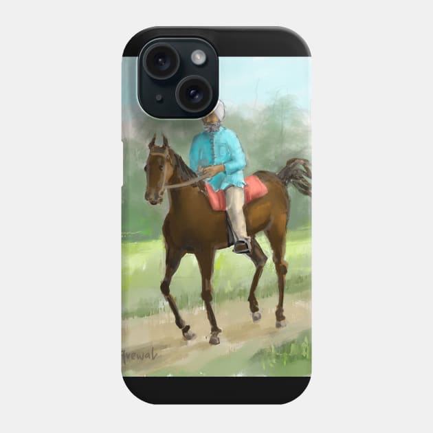 Babaji on Horseback Phone Case by sukhpalgrewal