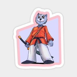 Karate cat Magnet