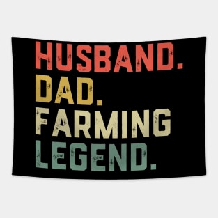 Funny Farmer Husband Dad Farming Legend Tapestry