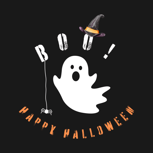 Happy Halloween and a ghost with Boo by wearablevisions