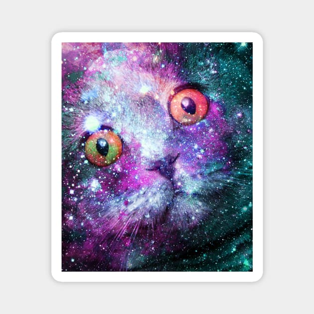 Cute Astro Space Cat In Universe Magnet by Random Galaxy