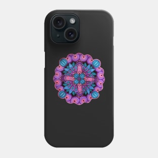 Neon Purple Mandala Phone Case