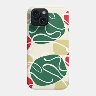 Christmas abstract green red pattern Phone Case