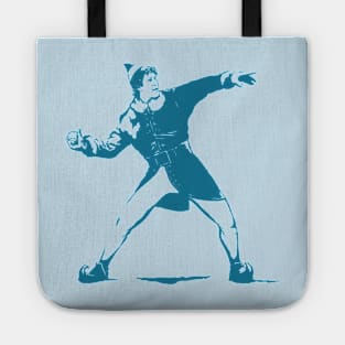 Snowball Thrower (blue) Tote