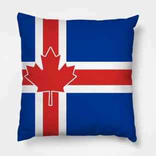 Iceland - Canada Flag Mashup Pillow