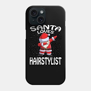 Santa Loves Hairstylist Christmas Phone Case