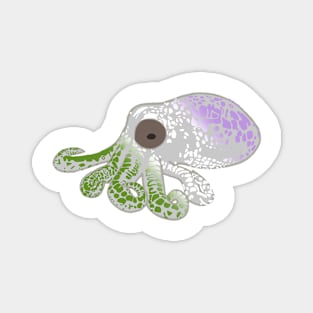 Genderqueer Flag Spotted Octopus Magnet