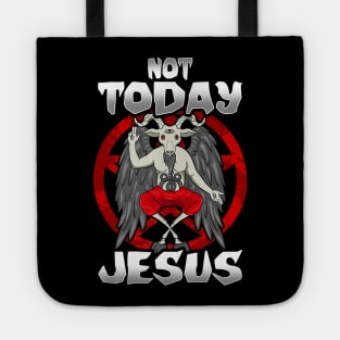 Devil Goat Not Today Jesus Lover Tote