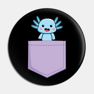 Axolotl In The Pocket - Cute Axolotl Amphibian Lover Pin