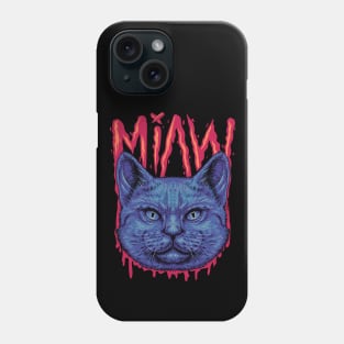 Miaw cat face Phone Case