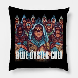 Golden Blue Cult Pillow