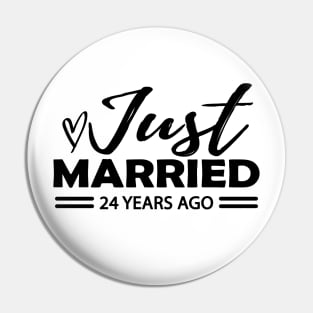 24th Wedding Anniversary - 24 years anniversary Pin