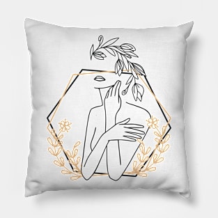 Minimalist Woman LIne Pillow