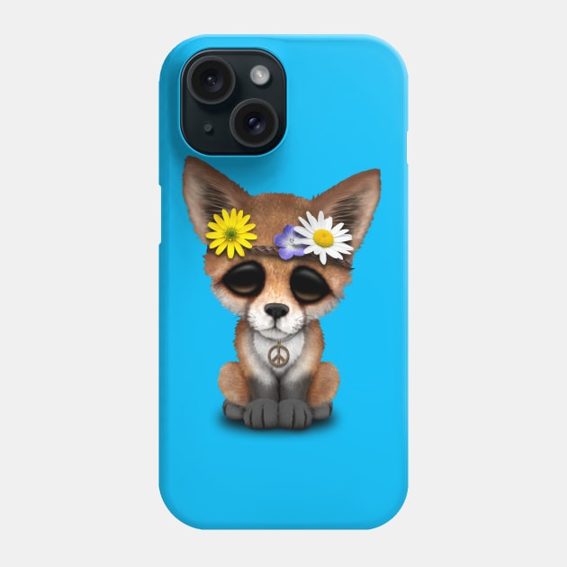 Cute Baby Fox Hippie Phone Case by jeffbartels