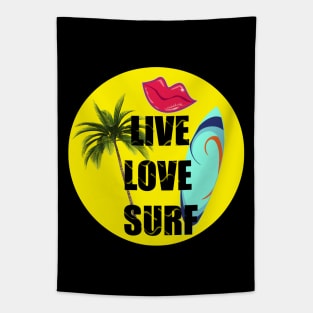 Live Love Surf Tapestry