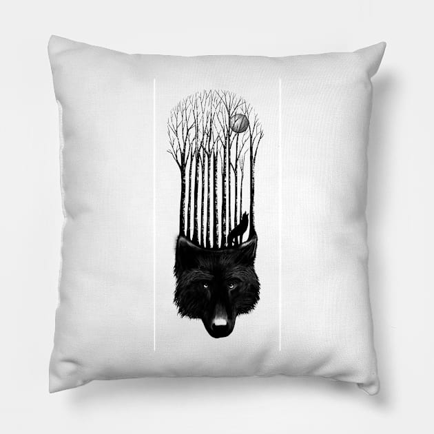 Wolf barcode Pillow by SFDesignstudio